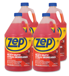 Zep Heavy-Duty Citrus Degreaser – Case of 4 Gallons (Commercial Industrial Cleaner)