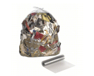 45 Gallon Recycled Trash Liners Clear – 40" × 46" – Case of 100 Bags