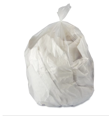 7 Gallon Trash Bags – 20" x 21", 0.35 Mil, Clear (1000 Bags/Case)