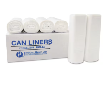 7 Gallon Trash Bags – 20" x 22", Light Duty, 6 Micron, Clear (2000 Bags/Case)