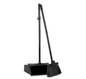 Commercial Lobby Dust Pan with Upright Broom – 2-Piece Cleaning Set – Black