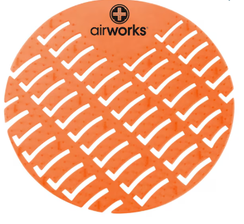 AirWorks Deodorizing Urinal Screens – Mango Scent (10 Screens/Box)