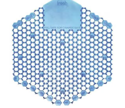 Wave 3D Urinal Deodorizer Screens – Cotton Blossom, Blue (10 Screens/Box)