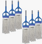 Cut-End Cotton Mop Heads – 24 oz, Blue Band (40 Pack)