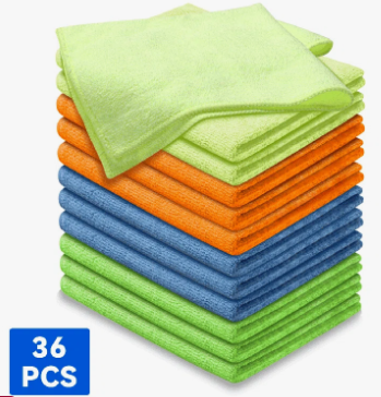 Microfiber Cleaning Cloths – 12" x 16", All-Purpose (36 Pack)