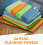 Microfiber Cleaning Cloths – 12" x 16", All-Purpose (36 Pack)